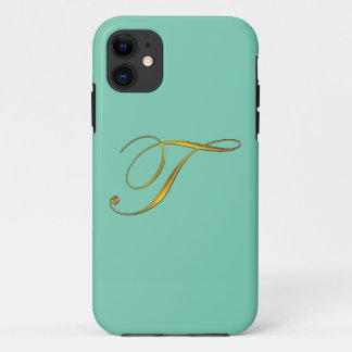 Monogramme Gold Initiale T Iphone 6 Coque