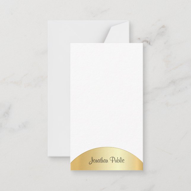 Monogramme Gold Look manuscrit Élégant Modèle (Devant)