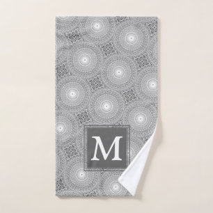 Monogramme gris cercles motif