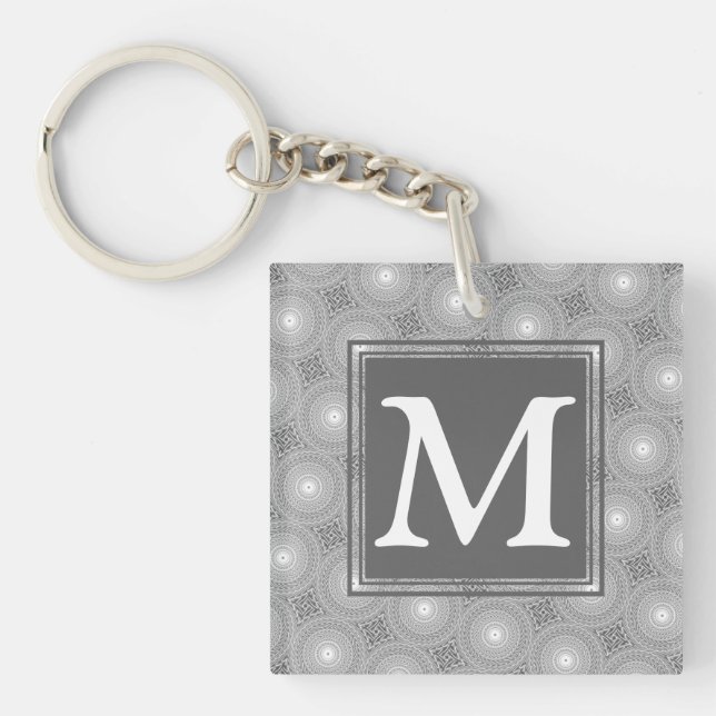 Monogramme gris cercles motif (Devant)