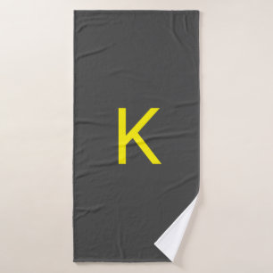 Monogramme gris foncé gris jaune gris Nom de la le