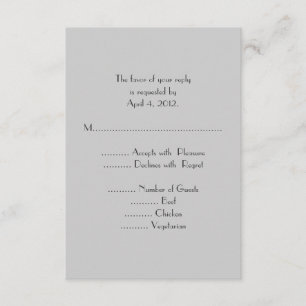 Monogramme gris moderne Répondre aux cartes avec o