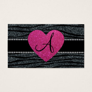 Monogramme Gris parties scintillant zèbre rayures 