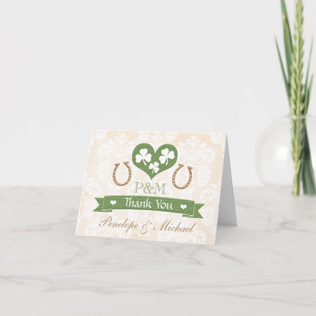 MONOGRAMME HORSESHOE SHAMROCK MERCI MARIAGE (Devant)