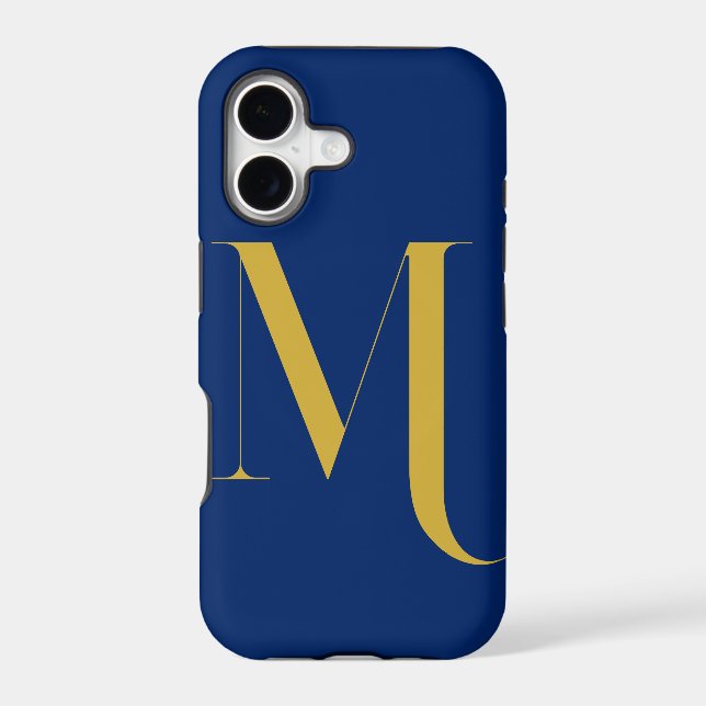 Monogramme imprimé marine extra large unique (Verso)
