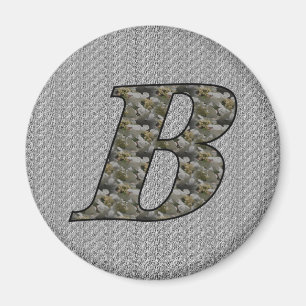 Monogramme initial B Hydrangea Magnet floral