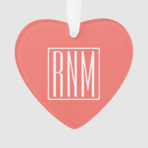 Monogramme initial   Blanc Sur Le Corail