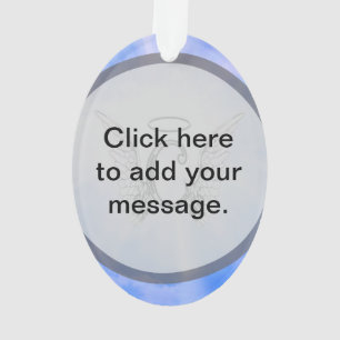 Monogramme initial C avec des ailes d'ange, nuages