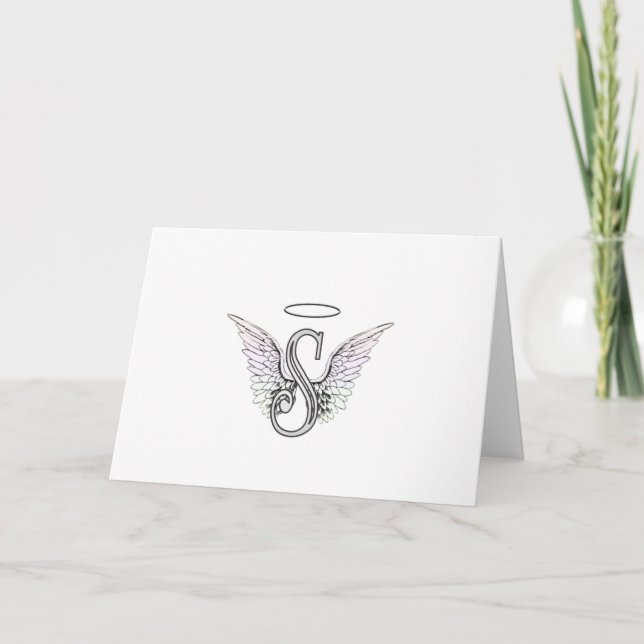 Monogramme initial de la lettre S avec des ailes (Devant)