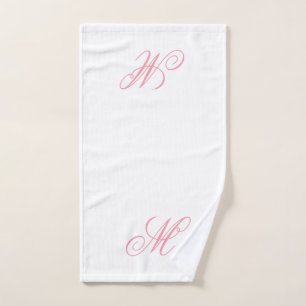 Monogramme Initial Élégant Rose