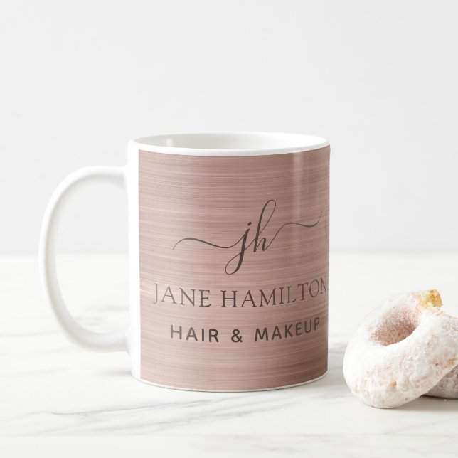 Monogramme initial et nom café Mug (Avec donut)