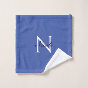 Monogramme initial manuscrit propre nom bleu