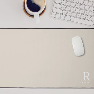 Monogramme Initial Personnalisé Crème Beige Modern