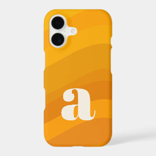 Monogramme Initial Personnalisé Rayures Ondulées O