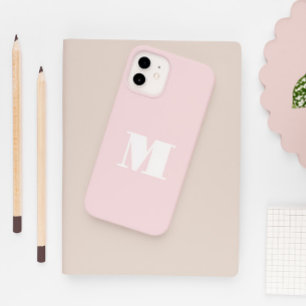 Monogramme Initial Rose Tendre Moderne