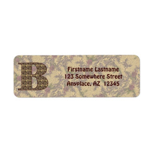 Monogramme Initiale B Floral Vintage Adresse de Re