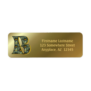 Monogramme initiale B marguerites art adresse de r
