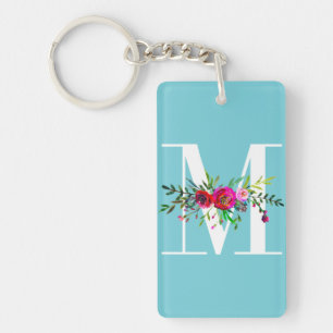 Monogramme Initiale Fleurie Lettre M Couleur Perso