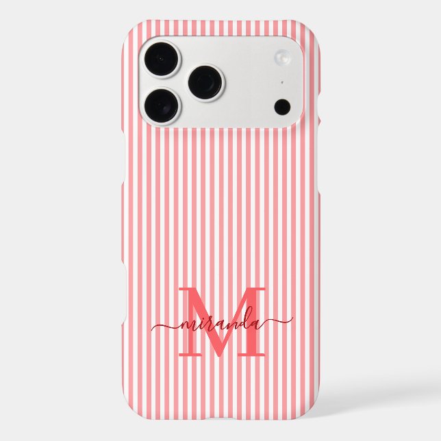 Monogramme initiales avec rayures rouges et blanch (Verso)