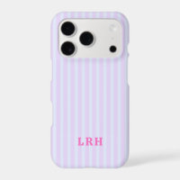 Monogramme Initiales Minuscules Vintage Rayure Pop