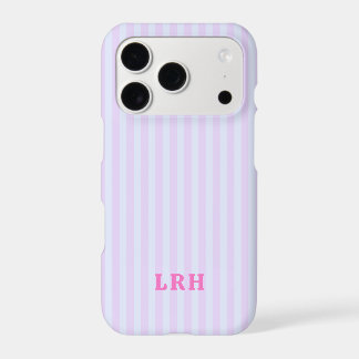 Monogramme Initiales Minuscules Vintage Rayure Pop