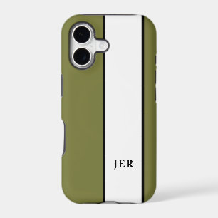 Monogramme Initiales Rayures Minimalistes Modernes