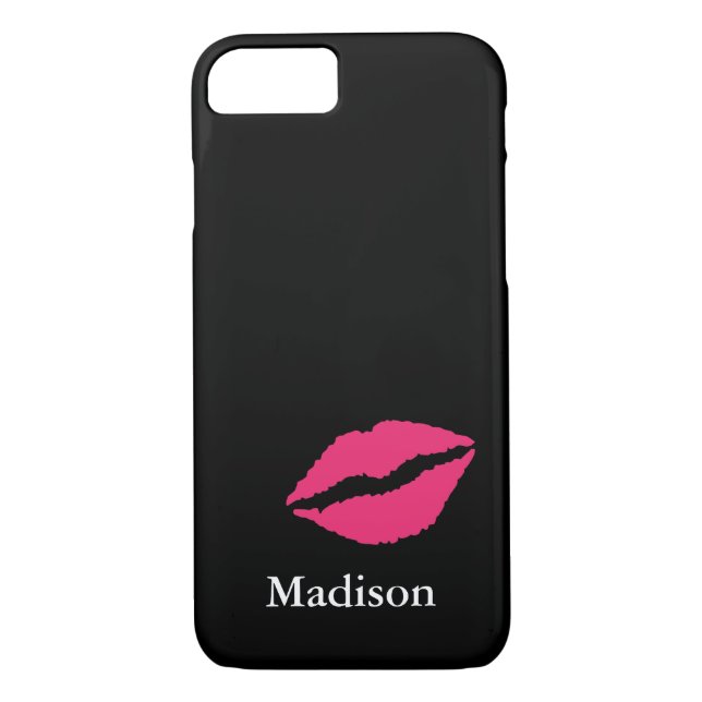Monogramme iPhone 7 Coque avec baiser (Dos)