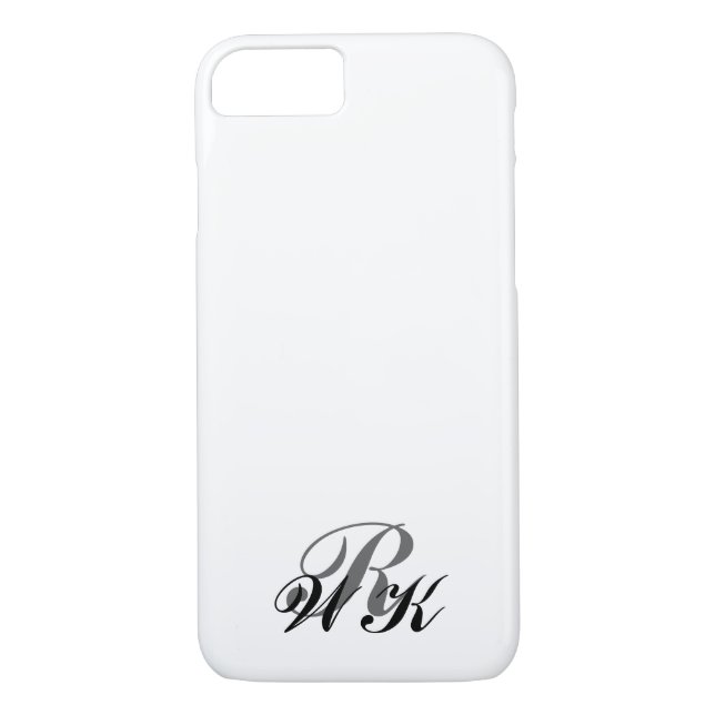 Monogramme iPhone 7 Coque en blanc (Dos)