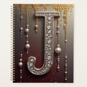Monogramme J de luxe avec paillettes