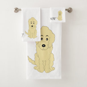 Monogramme Jaune Goldendoodle Chien Design