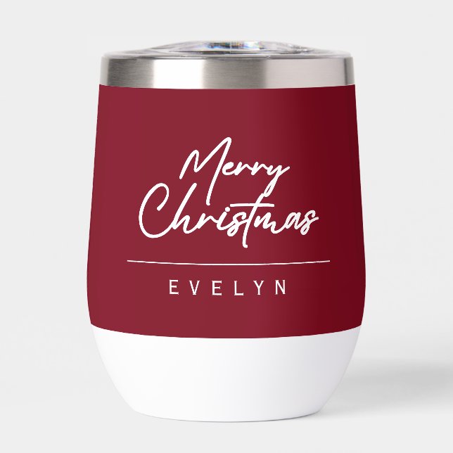 Monogramme Joyeux rouge de Noël (Avant)