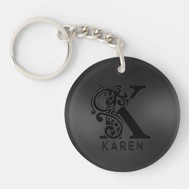Monogramme K de luxe sur gris foncé (Devant)