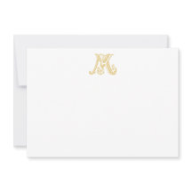 Monogramme KM carte pour notes ou Monogramme MK