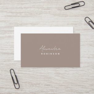 Monogramme Latte minimaliste Carte de visite fémin
