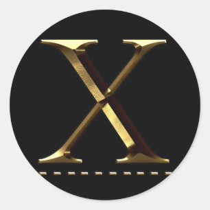 Monogramme lettre d'or X Votre Sticker