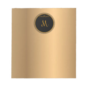 Monogramme M, or et noir, Bloc-notes