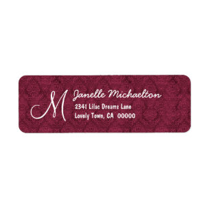 Monogramme M ou tout M009 initial de damassé de