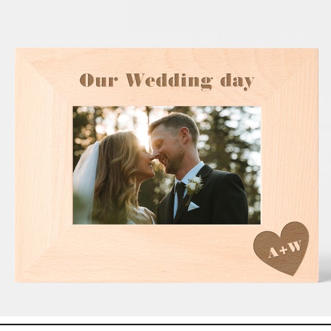 Monogramme mariage Cadres personnalisés en bois (Créateur téléchargé)