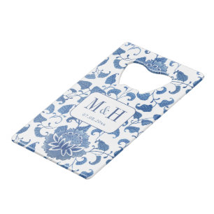 Monogramme Mariage Chinoiserie Bleu Et Blanc