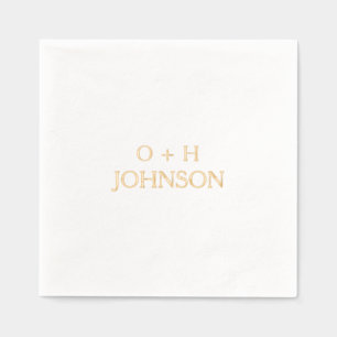 Monogramme Mariage Élégant Minimaliste Or