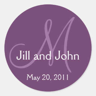 Monogramme Mariage Enregistrer la date Sticker vio