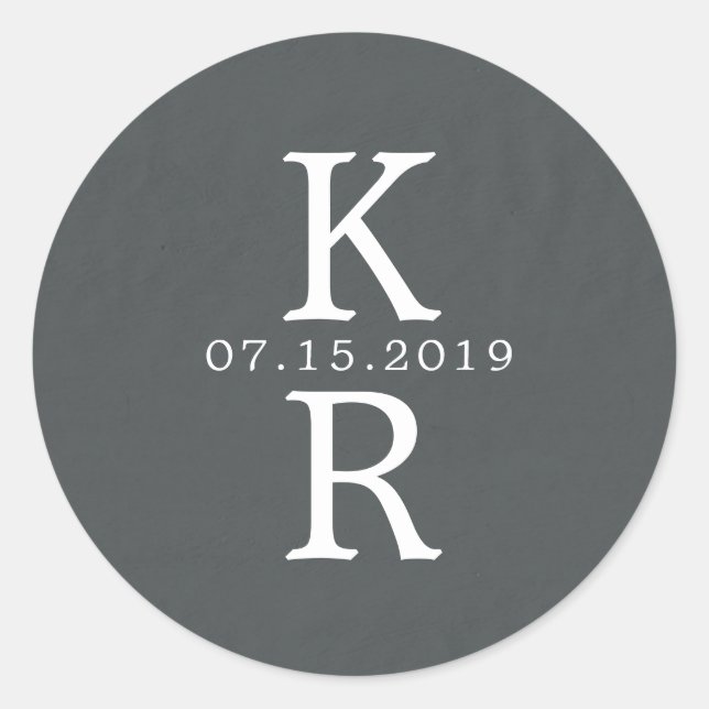 monogramme Mariage monogramme Monogramme Sticker (Devant)