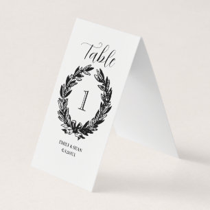 Monogramme Mariage Wreath Numéro de tableau