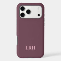 Monogramme Marron Minimaliste Moderne Initial 