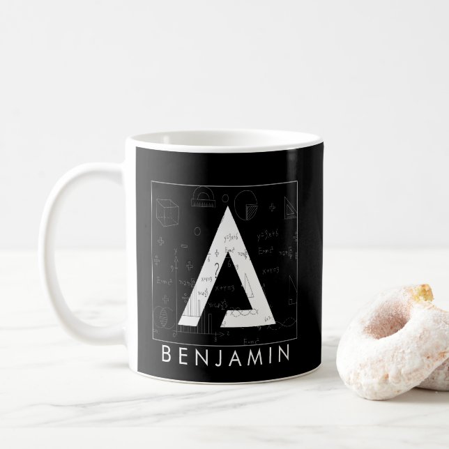 Monogramme mathématique - Symbole Delta Mug café (Avec donut)