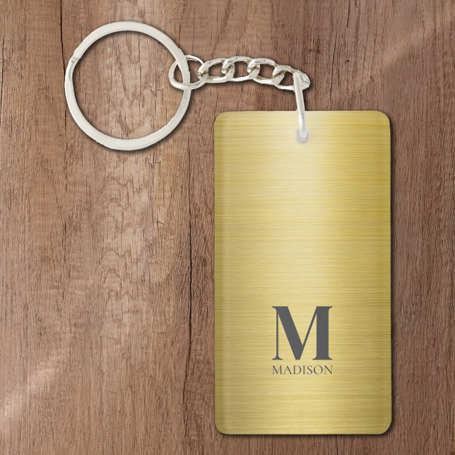 Monogramme métallique brossé d'or (Créateur téléchargé)