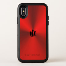 Monogramme métallique rouge Otterbox iPhone X Coqu