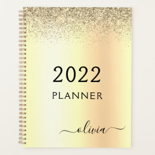 Monogramme métallisé paillettes dorées 2022 Nom Gl