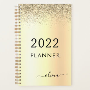 Monogramme métallisé paillettes dorées 2022 Nom Gl