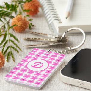 monogramme mignon rétro floral rose première coutu